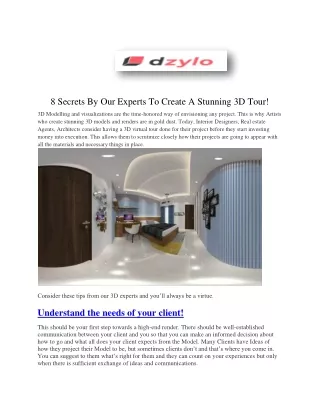 8 secrets by our experts to create a stunning