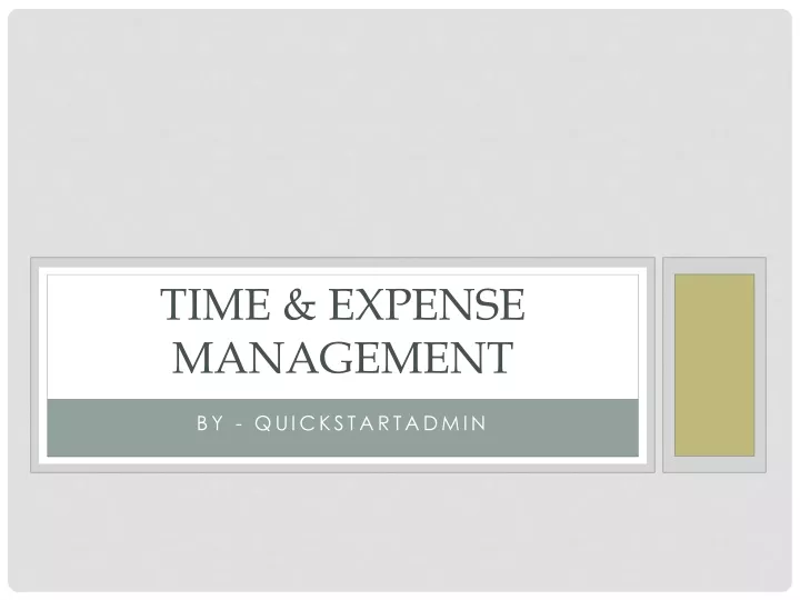 time expense management