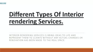 different types of interior rendering services
