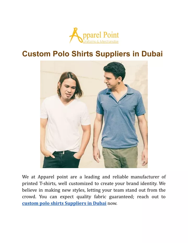 custom polo shirts suppliers in dubai