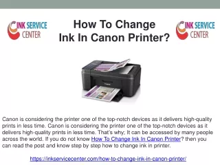 how to change ink in canon printer