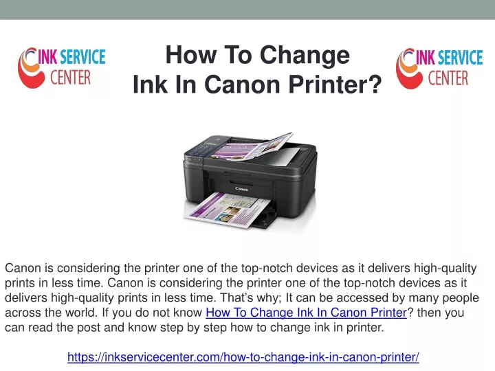 how to change ink in canon printer