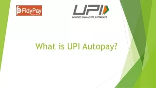 what is upi autopay
