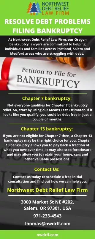 Resolve Debt Problems Filing Bankruptcy