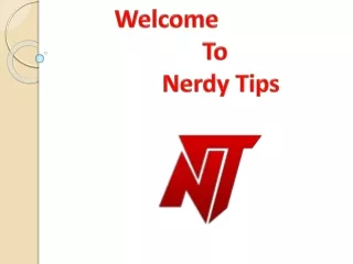 welcome to nerdy tips
