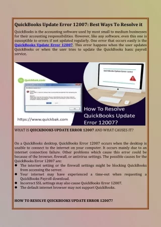 quickbooks update error 12007 best ways