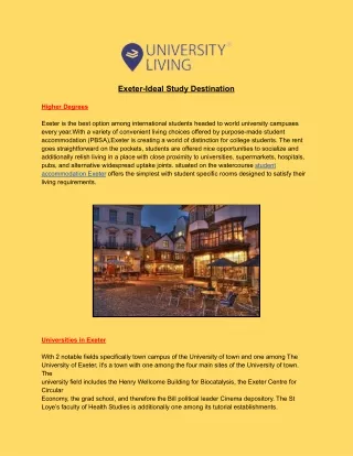 exeter ideal study destination