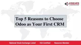 Top 5 Reasons to Choose Odoo as Your First CRM