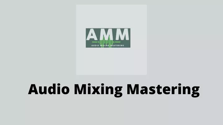 audio mixing mastering