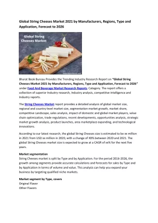 global string cheeses market 2021