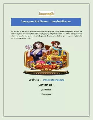 singapore slot games junebet66 com
