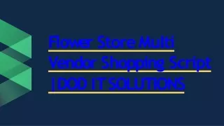 f l o we r stor e multi v endo r s hoppin g script do d i t so l utions