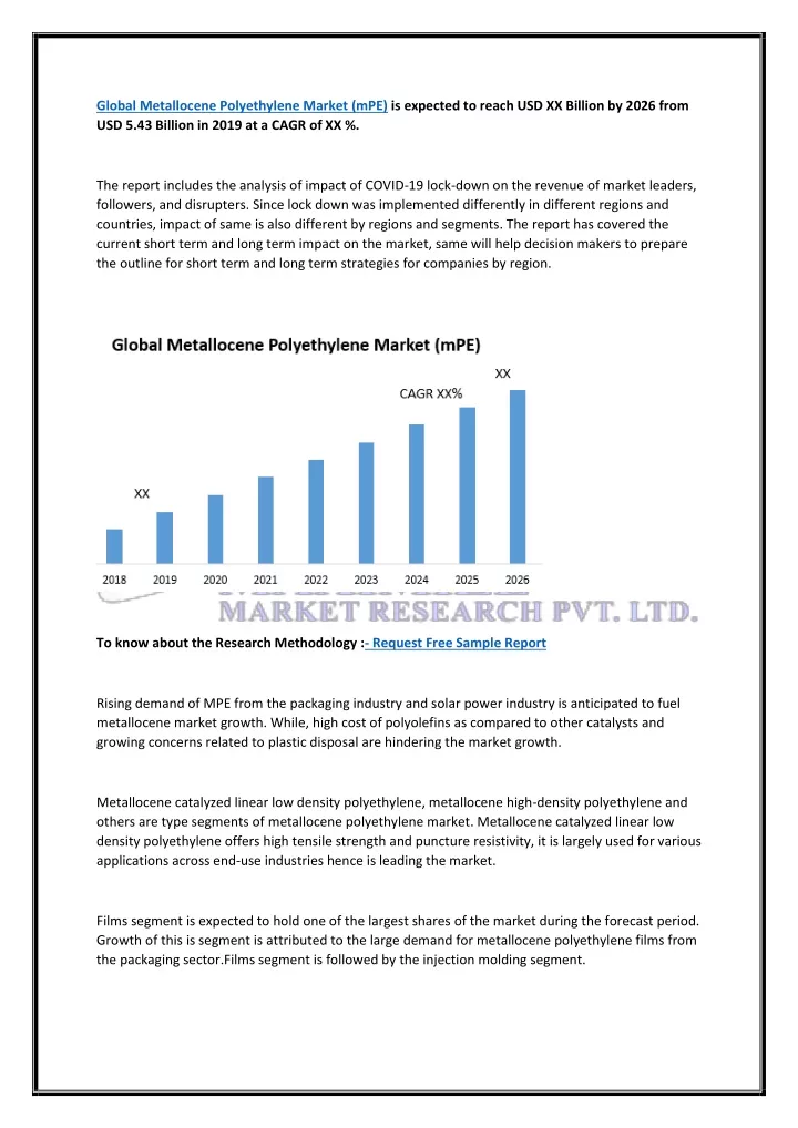 global metallocene polyethylene market