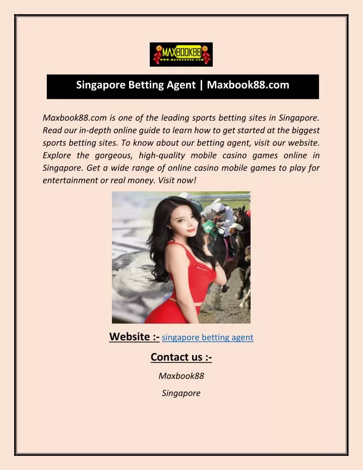 singapore betting agent maxbook88 com