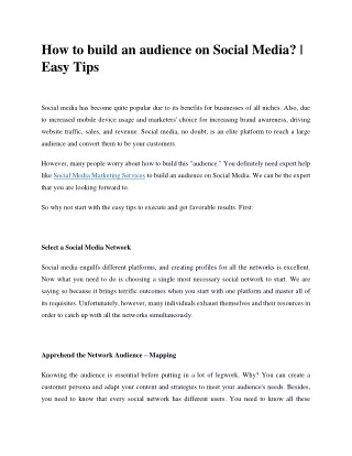 how to build an audience on social media easy tips