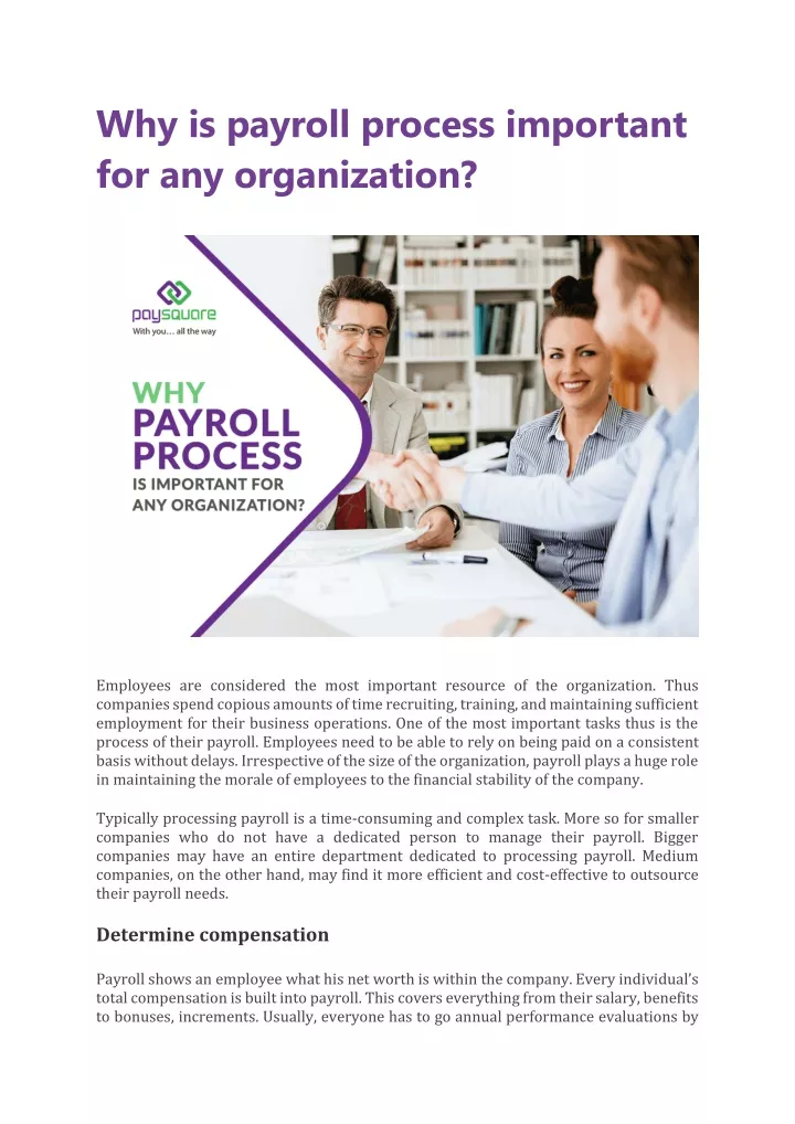 why is payroll process important