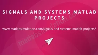 signals and systems matlab projects