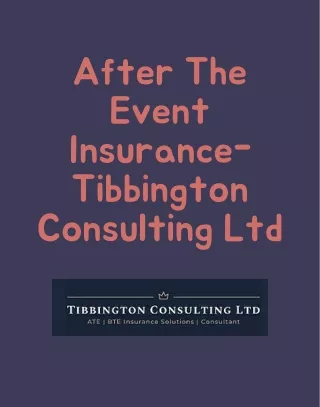 after the event insurance tibbington consulting