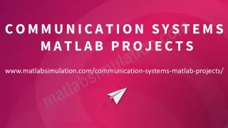 communication systems matlab projects