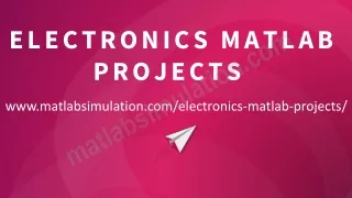 electronics matlab projects