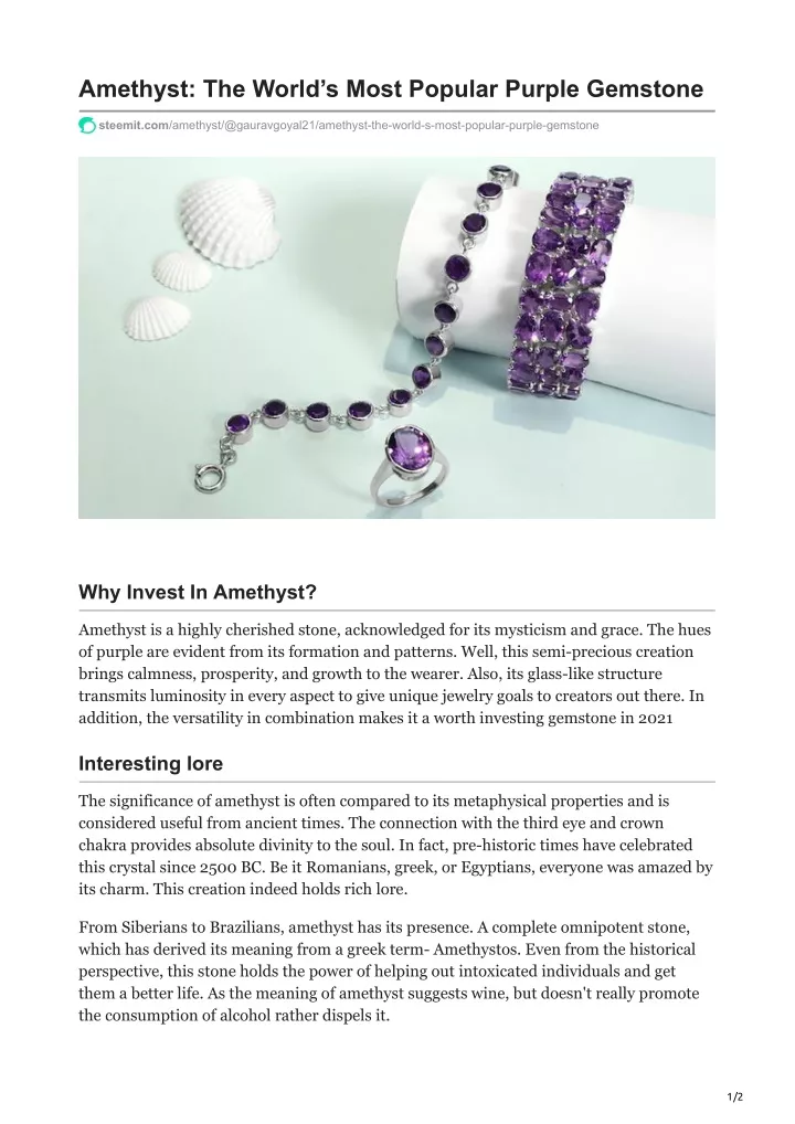 amethyst the world s most popular purple gemstone