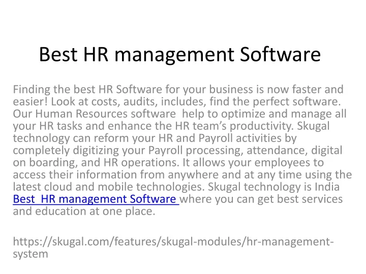 best hr management software