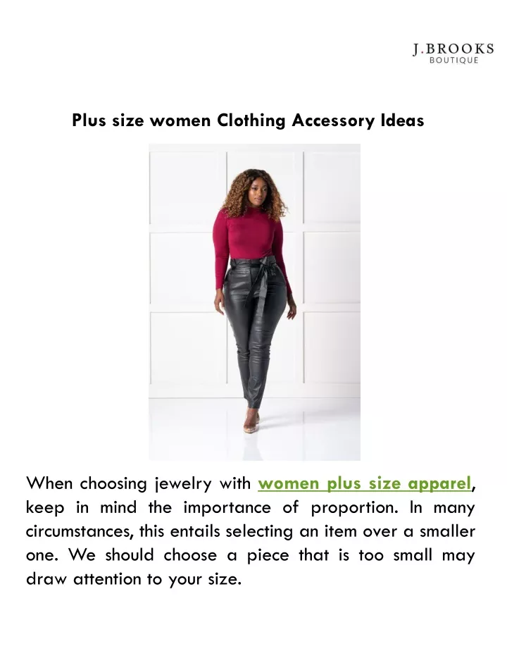 plus size women clothing accessory ideas