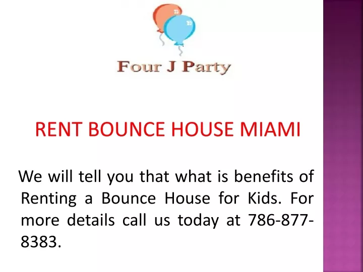 rent bounce house miami