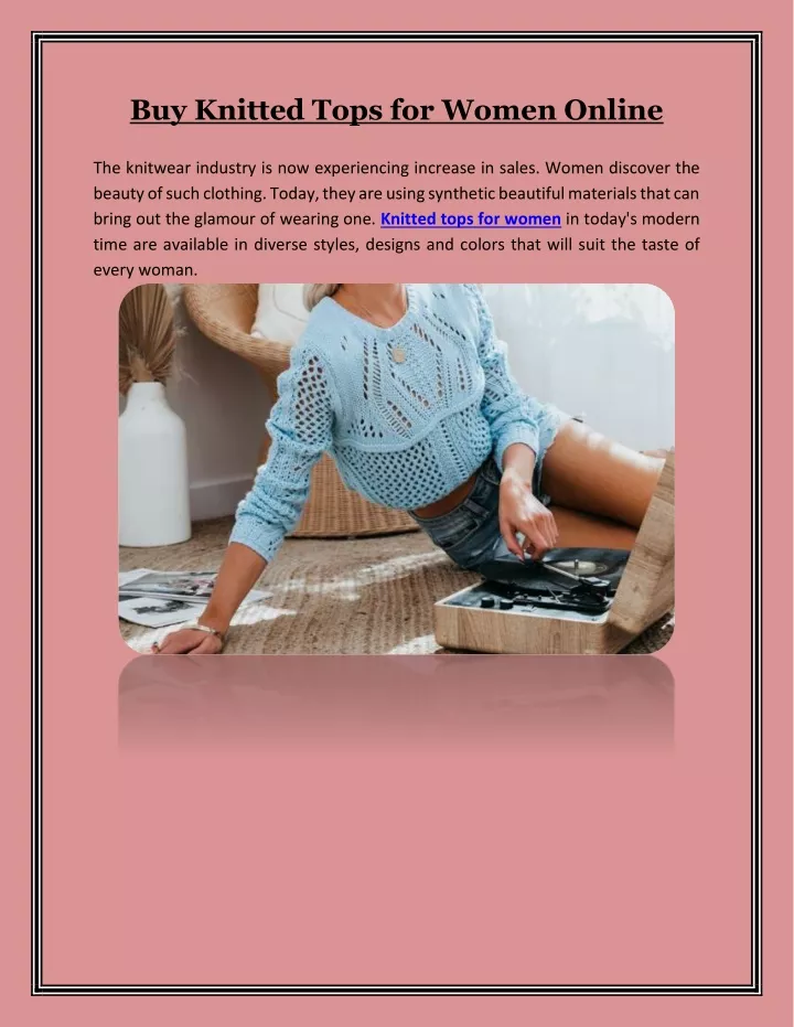 buy knitted tops for women online