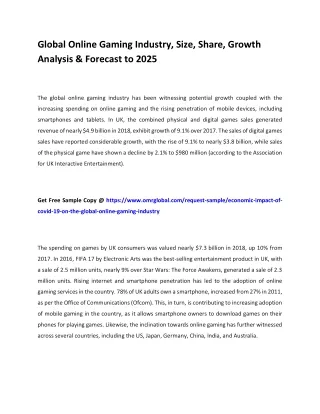 global online gaming industry size share growth