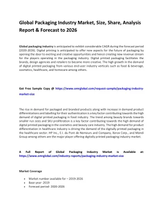 global packaging industry market size share
