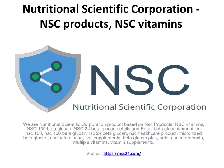 nutritional scientific corporation nsc products nsc vitamins