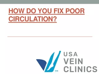 how do you fix poor circulation
