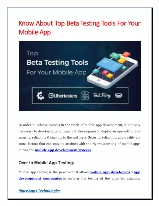 know about top beta testing tools for your know