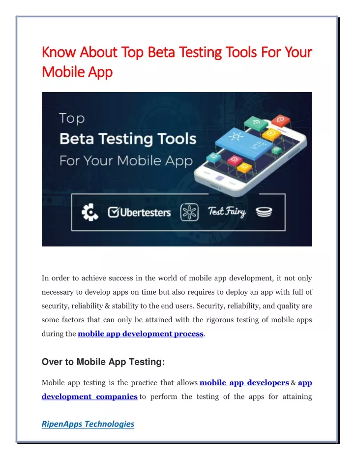 know about top beta testing tools for your know