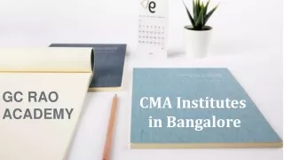 CMA Institutes in Bangalore GCRAO ACADEMY
