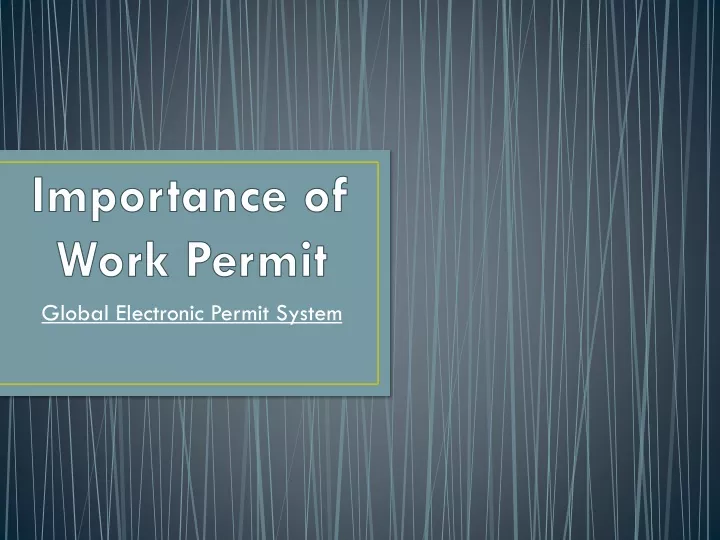 importance of work permit