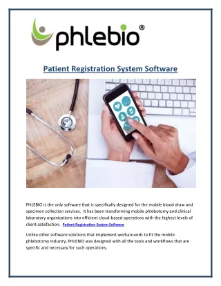patient registration system software