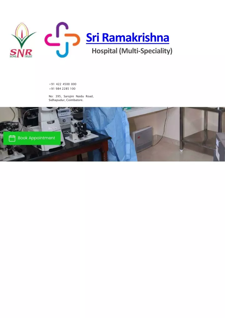 s ri ramakrishna hospital multi speciality