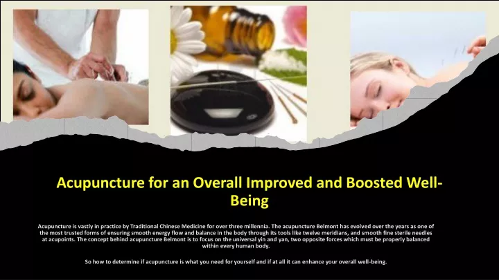 acupuncture for an overall improved and boosted well being