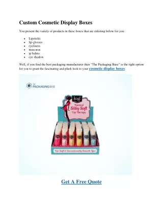 custom cosmetic display boxes