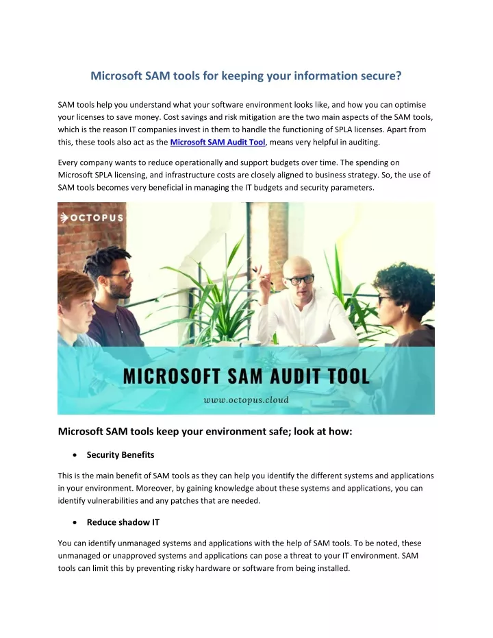microsoft sam tools for keeping your information
