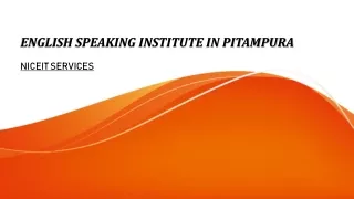 English Speaking Institute in Pitampura