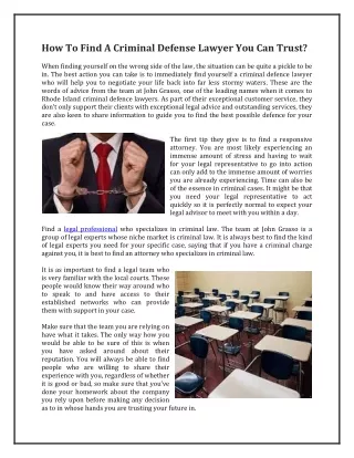 how to find a criminal defense lawyer