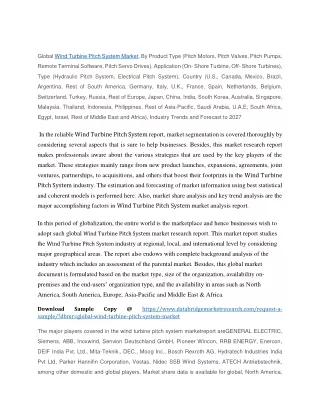 global wind turbine pitch system market