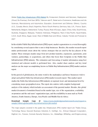 global public key infrastructure pki market