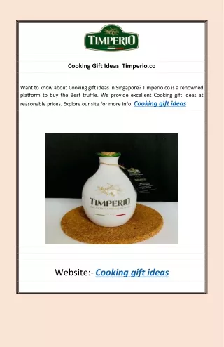 Cooking Gift Ideas | Timperio.co