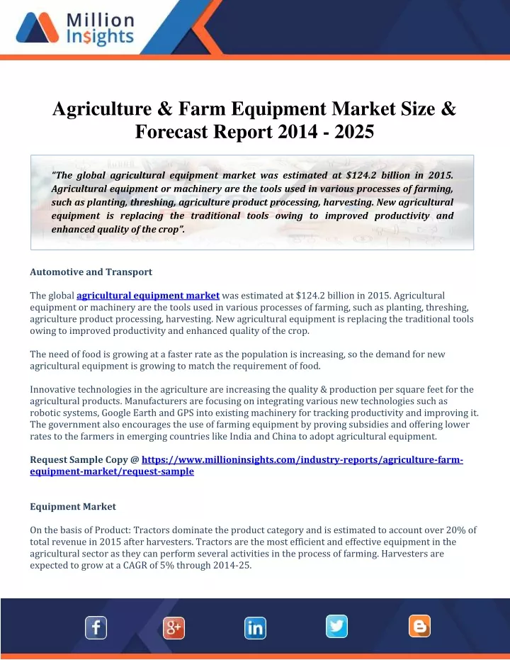 agriculture farm equipment market size forecast