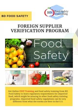 FSVP Certification