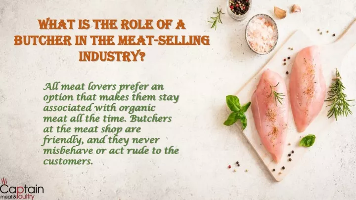 what is the role of a butcher in the meat selling